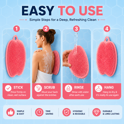 PureGlow™ | Silicon Scrubber For Back & Foot (Pack of 2) ✨